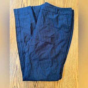 New York & Company Navy Pinstripe Pants Size 8